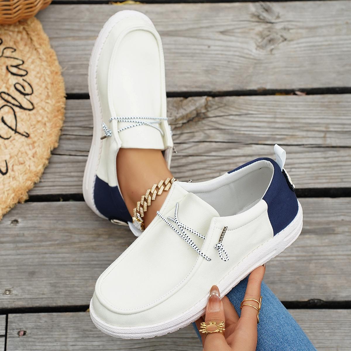 

Жіночі балетки британського стилю широкої повноти, європейські повсякденні туфлі-сліпони, осінні зручні лофери для жінок 43 синій