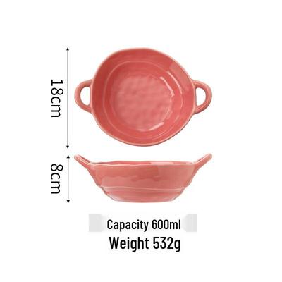 ZISIZ Double-Handled Ceramic Salad Bowls