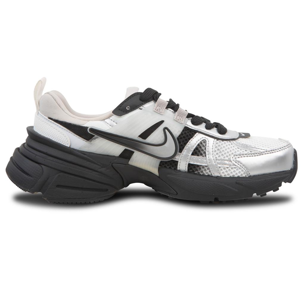 Nike V2K Run Cushioning Slip Resistant Abrasion Resistant Low Top Casual Running Shoes Women's Black Silver FD0736-100(Team293-)