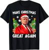 Machen Sie Weihnachten wieder großartig Lustiger Weihnachtsmann Trump 2024 Herren Weihnachts-T-Shirt Unisex Tee Unisex T-Shirt