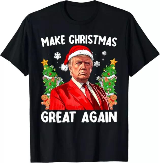 

Make Christmas Great Again Funny Santa Trump 2024 Men Xmas TShirt Unisex Tee Unisex T-Shirt S