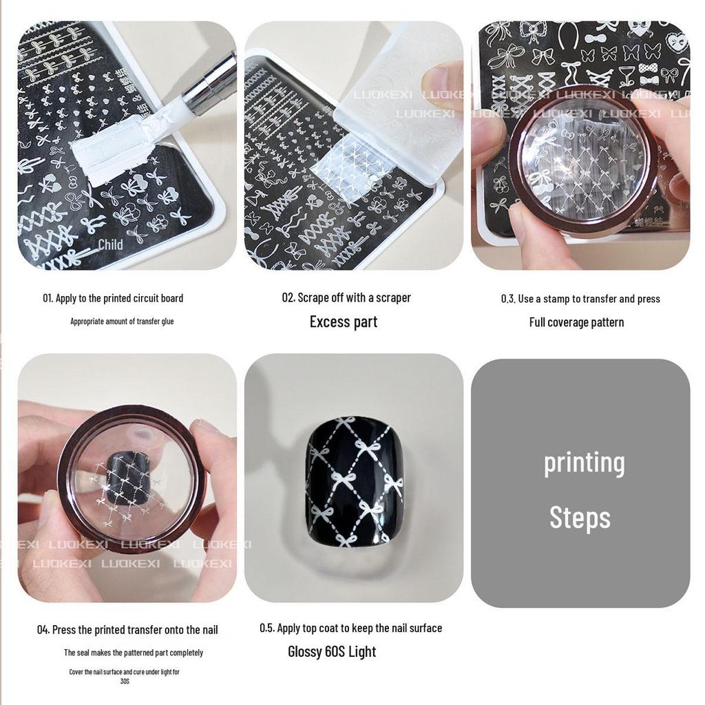 Little Chubby Beauty Large Nail Stamping Tool with Flexible Silicone Stamper for French Manicures