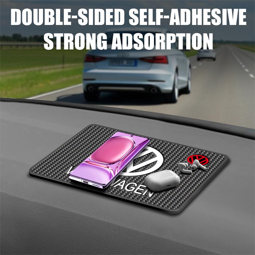 T301pcs PVC Car Dashboard Non Slip Mat Phone Holder Anti-Slip Silicone Mat Valve Cap For VW Jetta Golf CC Beetle GTI Volkswagen B6