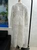 2026 Spring/Summer Fashion Lace Embroidery Cotton Linen Long Dress