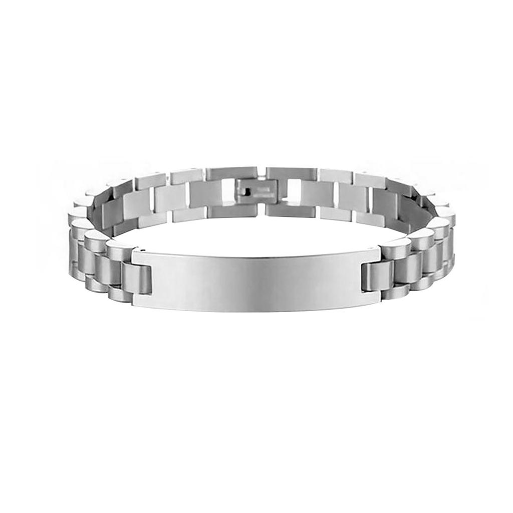 Personalized Custom Ladies Stainless Steel Bracelet Zipper Adjustable Vacuum Round Bracelet