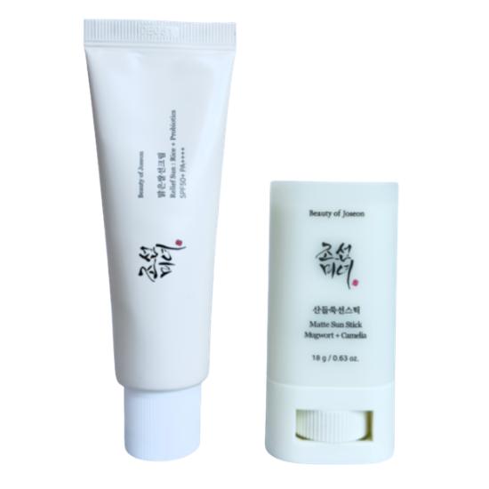 Beauty of Joseon Relief Sun Cream SPF50+ & Matte Sun Stick SPF50+ Sun Care Set