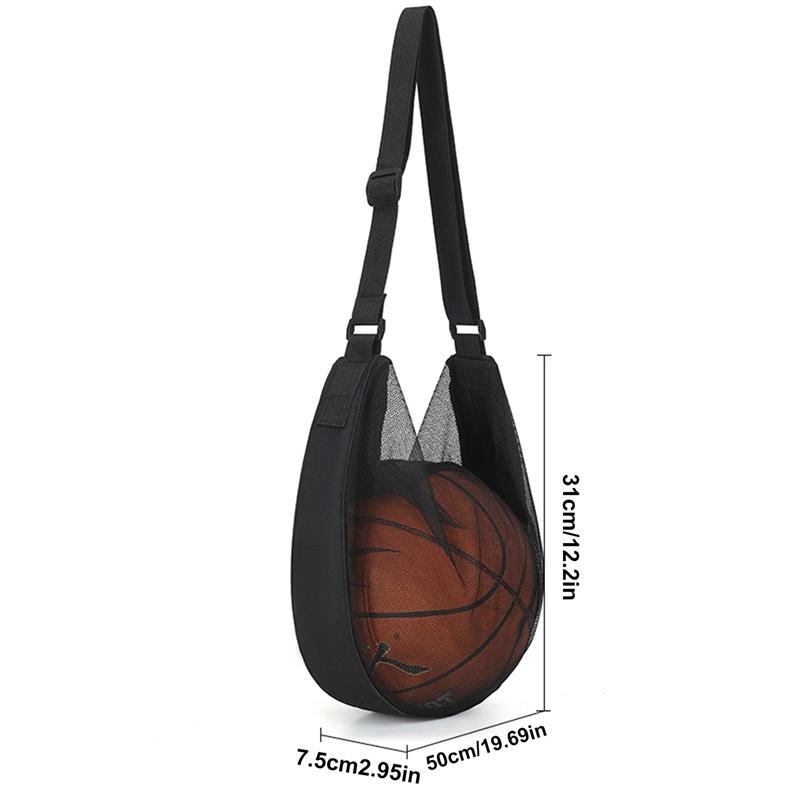 Verstellbare Mesh-Umhängetasche Tragbarer Fußball-Aufbewahrungsrucksack Outdoor-Basketball Volleyball Multifunktionale Aufbewahrung Balltaschen