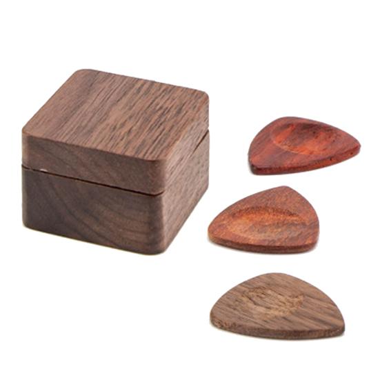 

Деревянный держатель для медиаторов, коробка для хранения, легкий портативный контейнер для хранения медиаторов ручной работы C