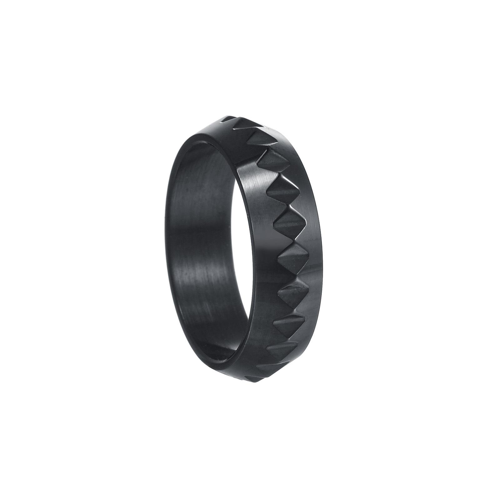 

Men s 8mm Fashionable Handmade Irregular Steel Ring Hip-Hop Wedding Band Stylish And Trendy Accessory 13 чорний