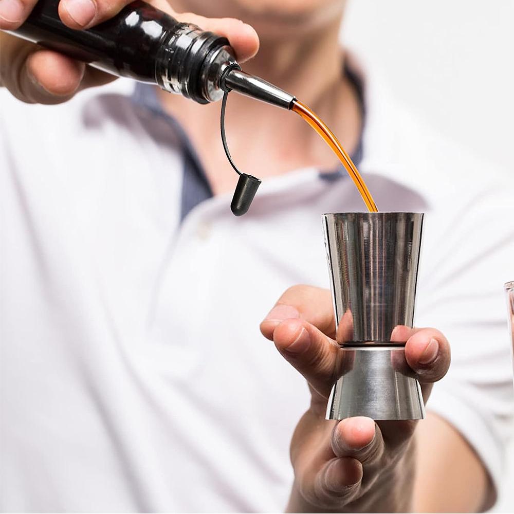 8PCS nerezový odlévač se silikonovými krytkami pro bary, restaurace