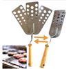 Creative Hot Meat Patty Spatula, Stainless Steel Slotted Burger With Wood Handle, Smashed Burger Press Scraper Tool For Griddle, BBQ