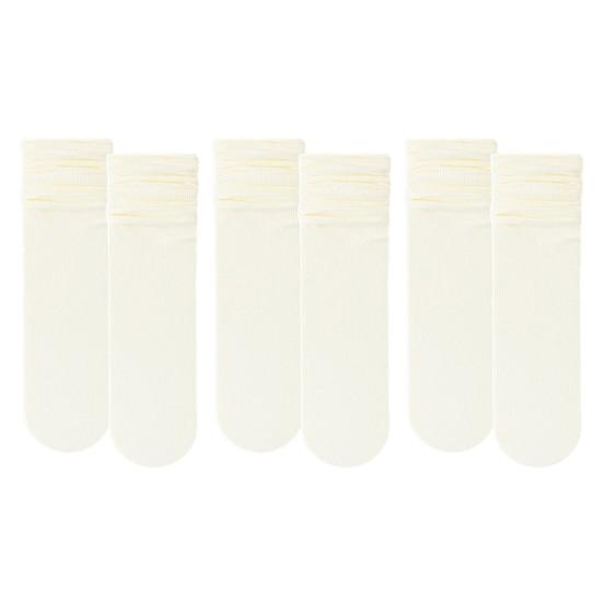 3 Paia Calzini Traspiranti in Seta Ghiaccio Estivi Ultrathin Calzini a Mezza Gamba Color Caramella Calzini a Spugna Casual Calzini alla Caviglia con Bordo Arrotolato