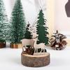 Cute Christmas Wooden Accessories Cartoon Xmas Tree Accessories Christmas Desktop Ornaments  Table