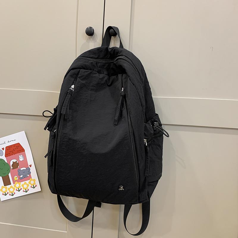 Schoolbag new lightweight and simple raw schoolbag Korean version ins college style junior high school college backpack solid color versatile backpack
