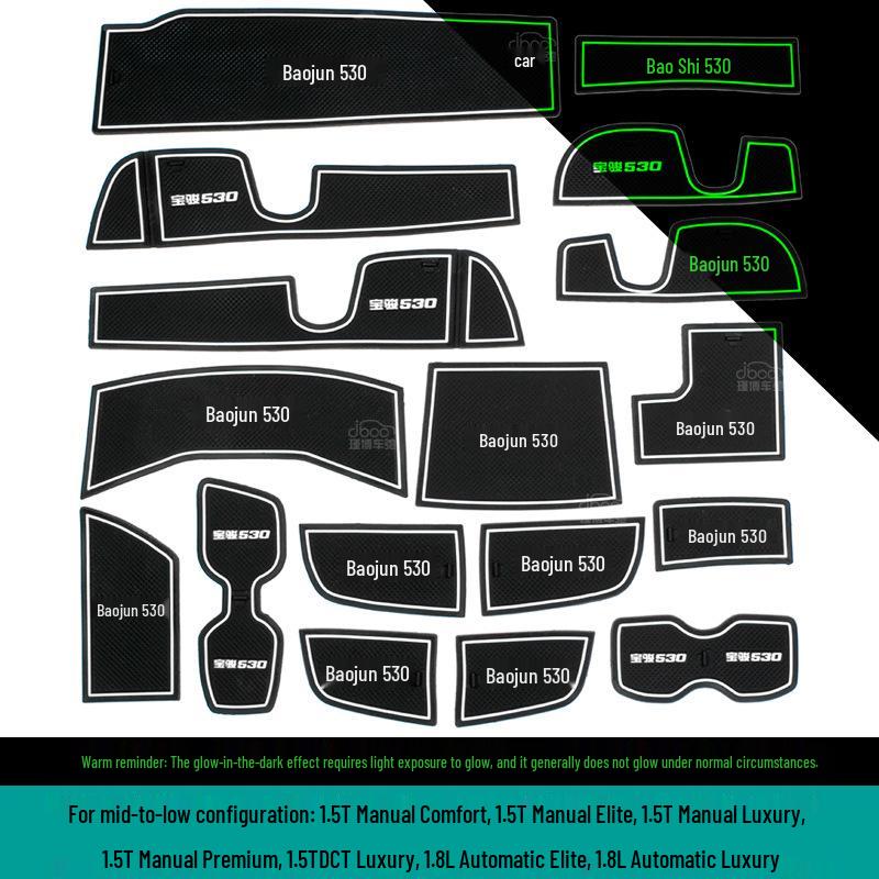Baojun 530 (2018-2019) Door Groove Mat Non-Slip Interior Decoration Pad
