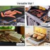 5Pcs Black Fiberglass Non Stick BBQ Grill Mat Heat Resistant