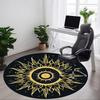 1PC Cosmic Mandala Pattern Chair Carpet for Office, Indoor Non-Slip Washable Carpet, Soft Comfortable Mat For Office Room yy250930280