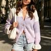 Women's Single-Breasted Knit Cardigan Button Down Sweater for Fall Winter Casual Wear