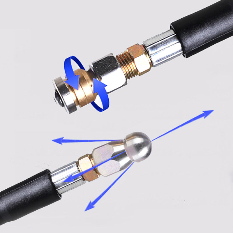Pressure Washer Sewer Jetting Nozzle with Stainless Steel 1/4Inch Quickly Connector Durable Design Sewer Jet Nozzle