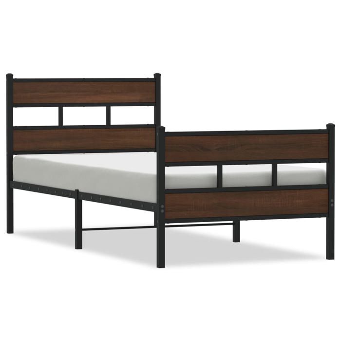 VidaXL Bed Frames Without Mattress with Headboard Footboard 75x190cm, Single Bed, Bedroom Furniture, Bed 4017159