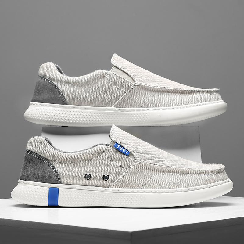 2024 Mans Loafers Shoes Flats Slippers Fabric Slip-on Men Driving Shoes Fashion Summer Style Soft Male Moccasins Lazy Boat Shoes