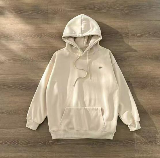 Color Block Embroidered Half-Zip Hoodie - Cotton Style with Stand Collar