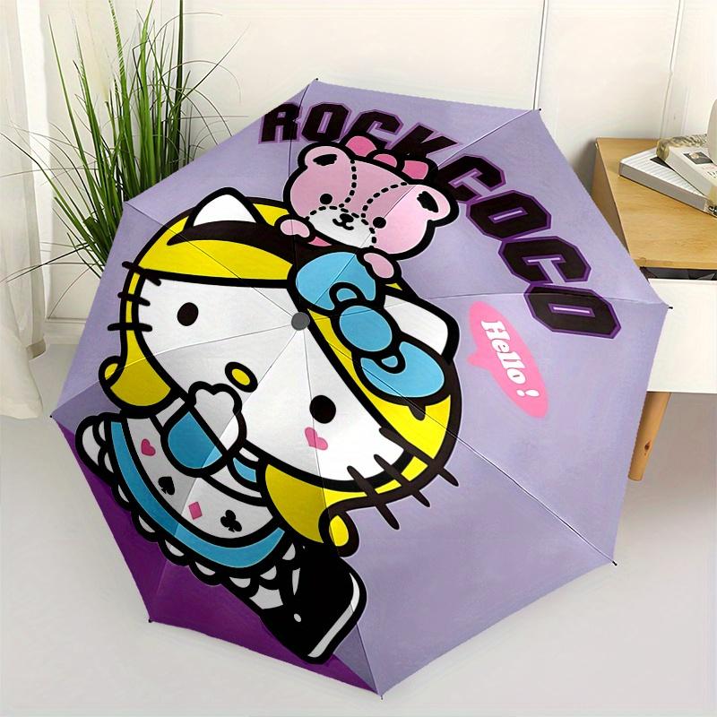 

Hello Kitty,Rock Coco Automatic opening and closing folding umbrella with 8 rib frame and compact travel design,perfect for all occasions