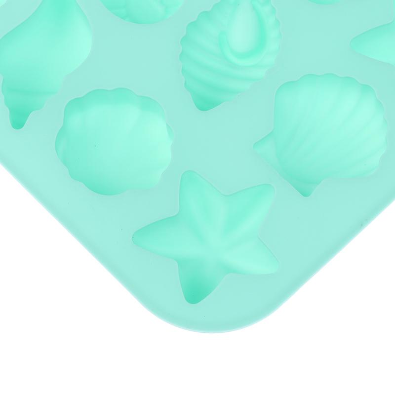 16 Cavity Shell Conch Starfish And Other Shaped Silicone Molds Diy Candy Mousse Pastry Pudding Chocolate Cake Baking Mold