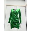Women's elegant solid color long-sleeved V-neck sexy short dress clothes sale