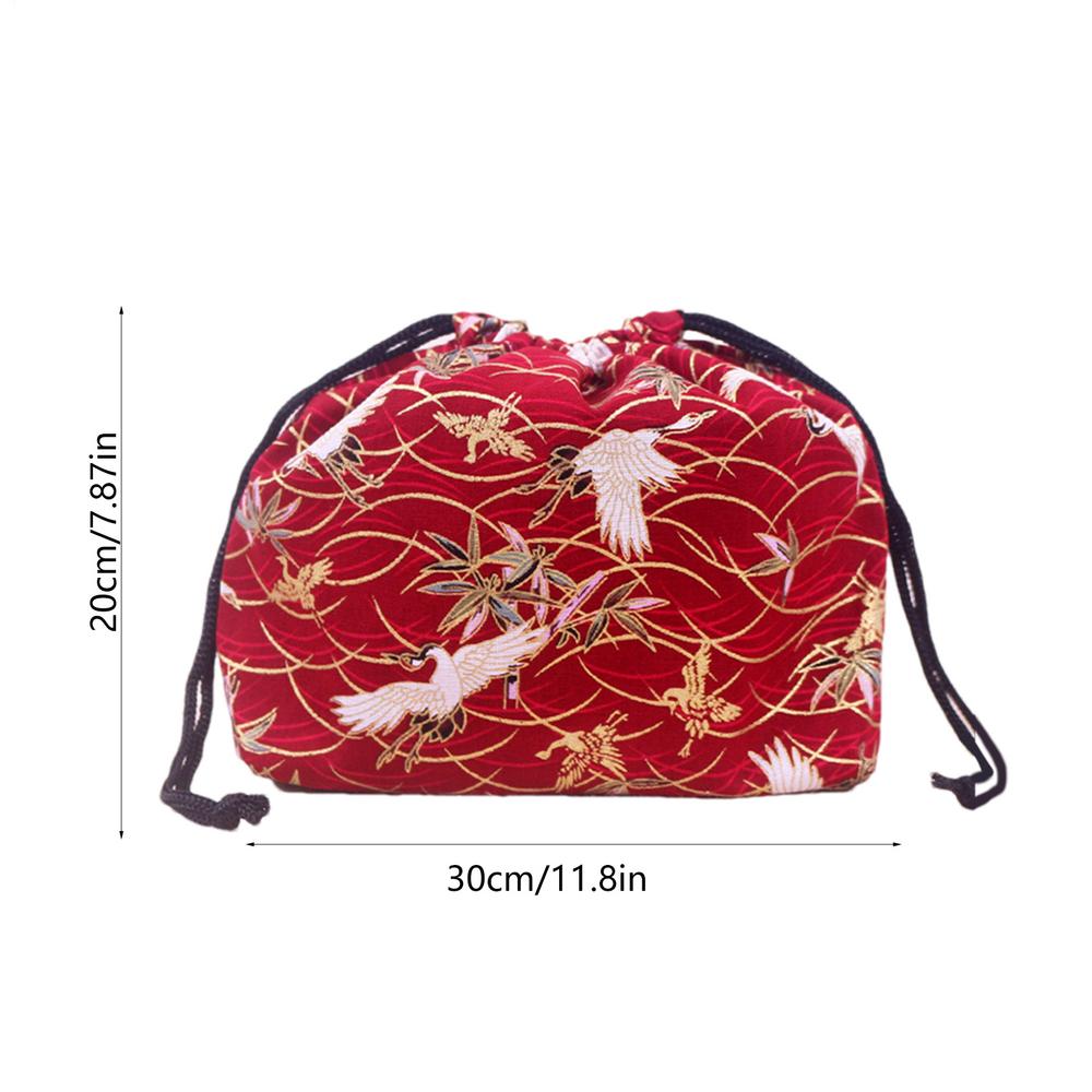 Japanese Style Lunch Box Lunch Handy Bag Drawstring Lunch Bag Portable Lunch Storage Bag Reusable Lunch Tote Bag For Work Picnic