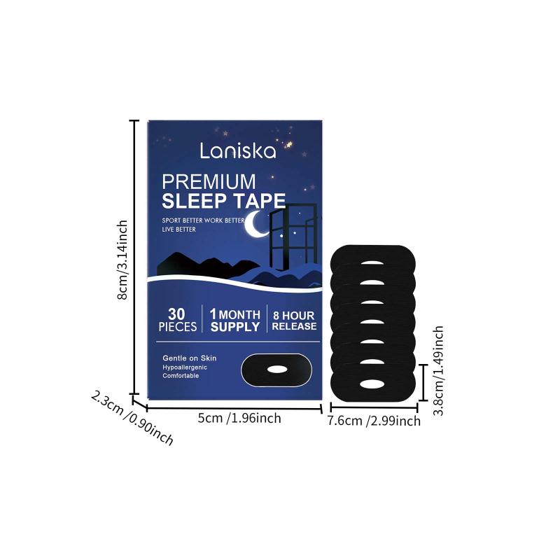 Safe Grade Sleep Mouth Tape 30pcs Anti Nasal Strips Comfortable for Deep Night Breathing Aid