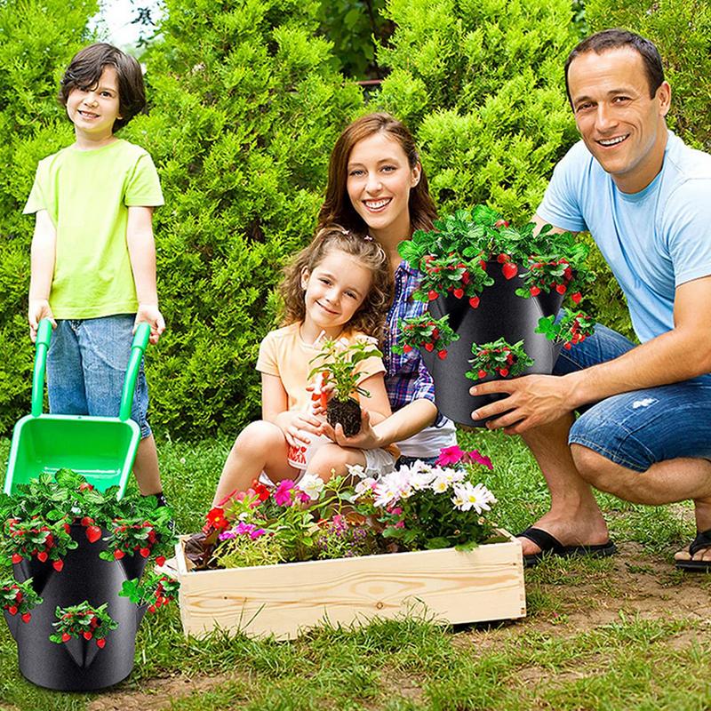 Spring Strawberry Growing Bag Vegetable Planting Bag Grow Pot Plant 7Gal Grow Bag Garden Terrace Breathable Container Bags