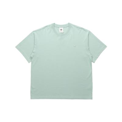 adidas Originals Premium Tee With Mini Logo Embroidery Unisex Tops Green GN3377
