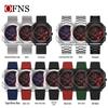 European-Style Men's Sport Quartz Watch with Waterproof Skeleton Design and Versatile Silicone Strap
