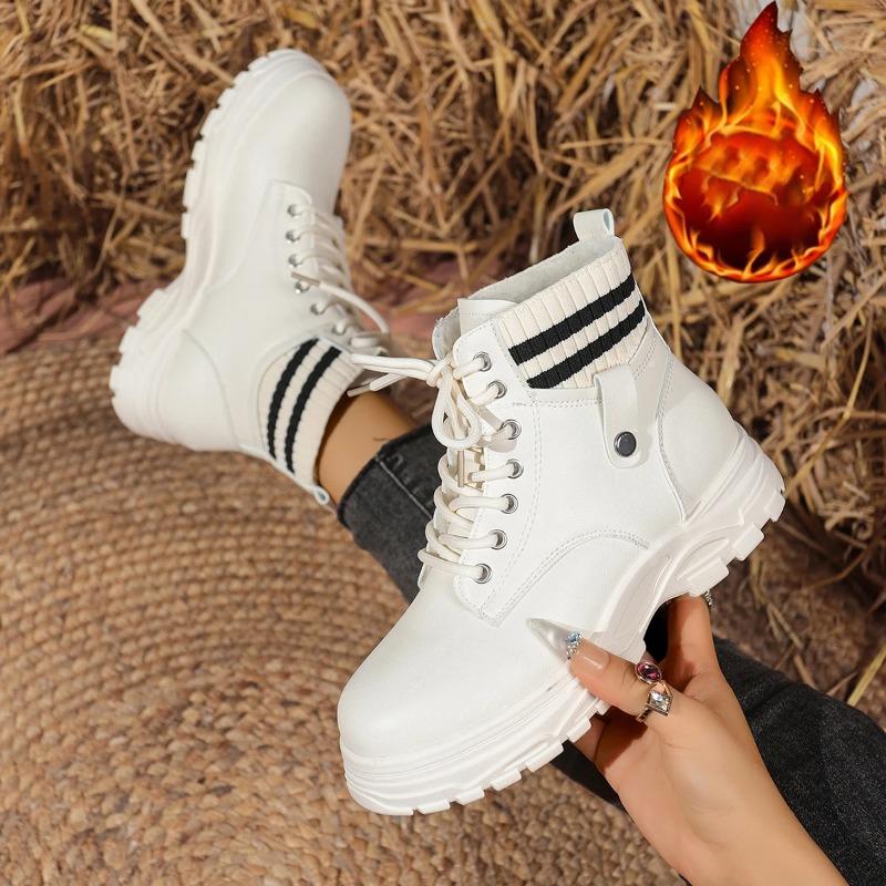 Women Ankle Boots New Plush Warm Snow Booties Winter Fur Chunky Boots Women Fashion Outdoor Luxury Women Shoes Botas De Mujer