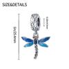 Charms Original Copper Blue Animal Dragonfly Pendant Beads Fit Bracelet Diy Fine Gift Women Delicate Jewelry
