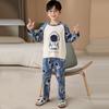 Boys' Cartoon Long-Sleeve Pajamas - Spring/Fall, Lightweight Summer Home Wear, Sizes for Toddlers to Big Kids