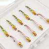 6/10Pcs/Set -Dry Flies Fly Fishing Flies Bait Brasshead Nymph White&Yellow Bait Fishing for Pike Trout Salmon Bass Fly Fishing Flies-Sizes#10