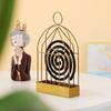 Creative Iron Triangle Birdcage Mosquito Coil & Incense Burner with Ash Catcher