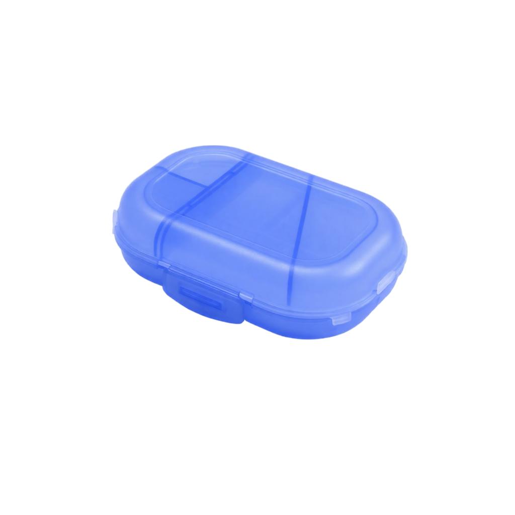 Portable Double Layer Pill Organizer with Eight Compartments Secure Sealed Storage Box for Daily Medication Management