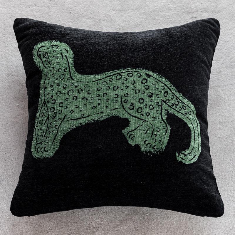 Classic Bamboo Luxury Chenille Jacquard Throw Pillowcase Decorative Cushion Cover 45x45cm Medieval Style Home Deco