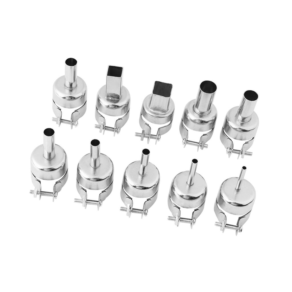 10pcs Set Heat Gun Nozzles Kits For Hot Air Soldering Station Repair Tools