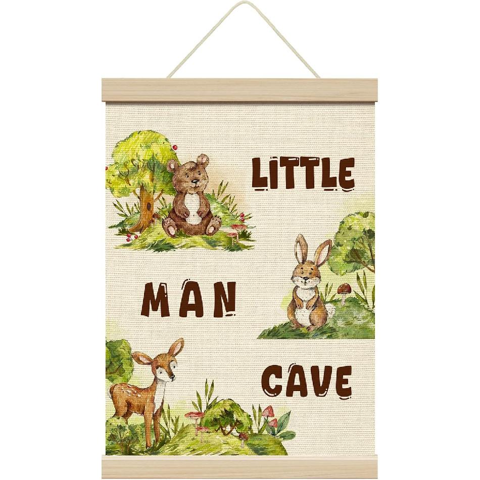 ZEDEV Dinosaur Wall Decor, Poster Hanger with Wood Frames 12x16 Inches, Dino Educational Canvas Wall Art, Artwork Hanging Kit for Boy Toddler Room