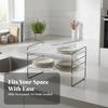 Expandable Cabinet Shelf Space-Saving Counter with Guardrails Heavy-Duty