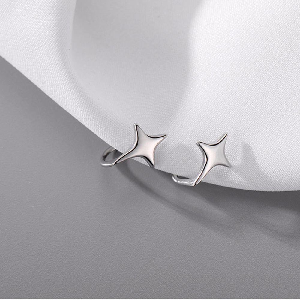 Silver Color Ear Cuff Little C Cubic Women Earrings Star Ear Clips Korean Style Cartilage Stud