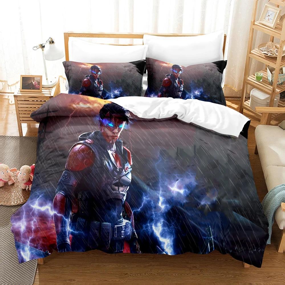 Free Fire Game Battlegrounds Bedding Set Boys Girls Twin Queen Size Duvet Cover Pillowcase Bed Kids Adult Home Textileextile