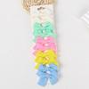 6/10Pcs Sweet Cute Solid Ribbon Bowknot Hair Clips for Baby Girls Handmade Bows Hairpins Barrettes Headwear Kids Hair Accessories