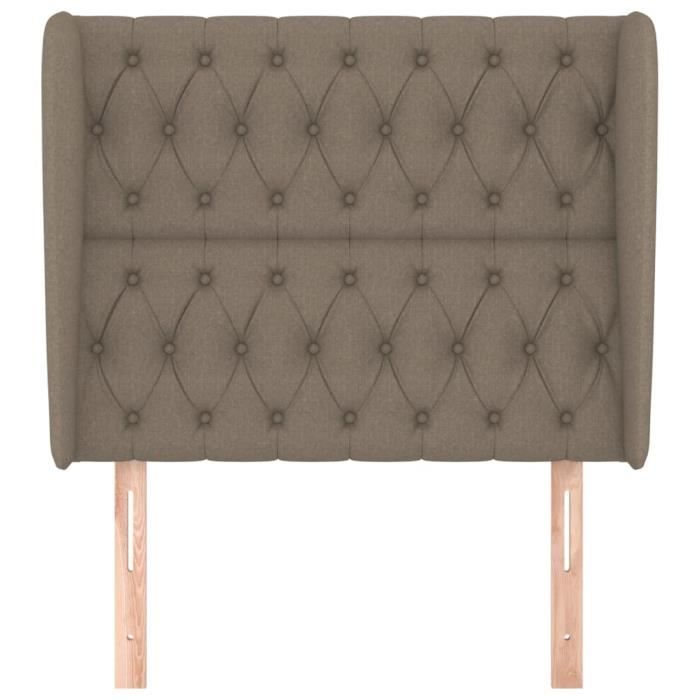 VidaXL Headboard with Ears Taupe 93x23x118-128 Cm Fabric3118278