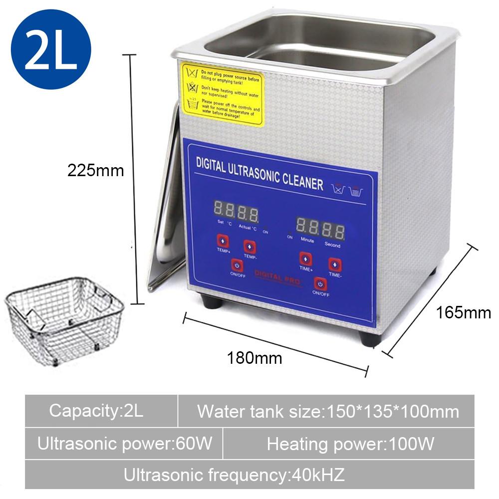 1.3L/2L/3L Digital Ultrasonic Cleaner Glasses Jewelry Ultrasound Cleaning Machine Heating Ultrasound Washing Bath