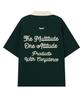COVERNAT Lettering Half Shirt Green